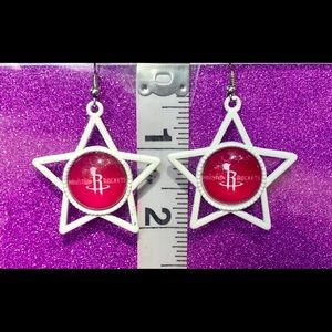 White Star Houston Rockets Earrings